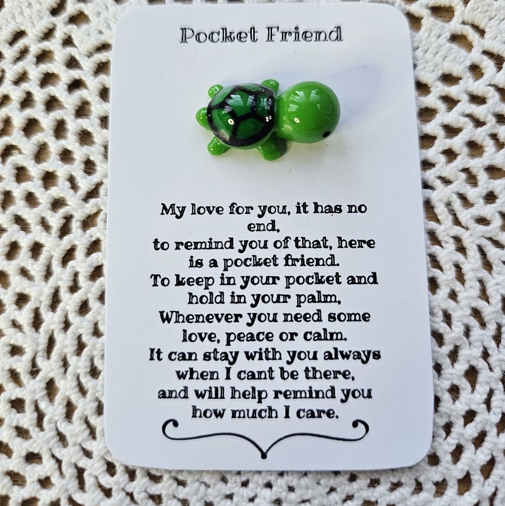 Charming Dark.Green Turtle Resin Charm -New